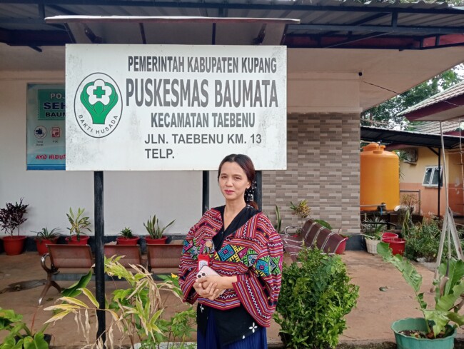 Kepala UPTD Puskesmas Baumata drg. Rr.Ayu Larasati, ketika ditemui Wartawan Kamis, 23 April 2026.(Foto.NarasiTimur.Com)